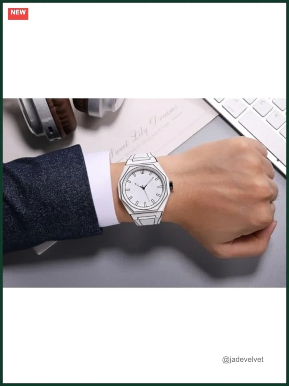 GORBEN Creative Sketch Quartz Watch Sports Minimalist Analog Rubber Strap